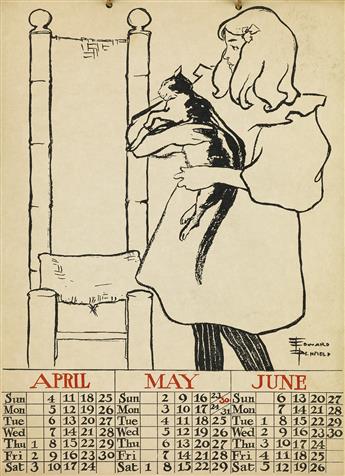 EDWARD PENFIELD (1866-1925). POSTER CALENDAR 1897. Complete calendar. 1896. 14x10 inches, 36x26 cm. R.H. Russell & Son, New York.